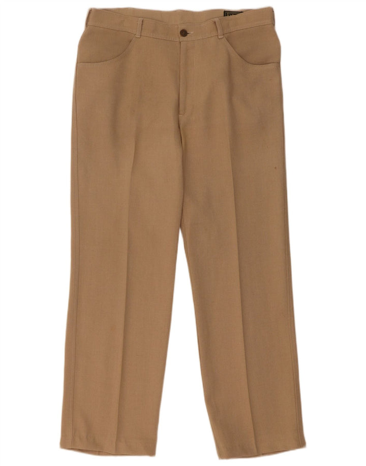 Farah Ανδρικό ίσιο casual παντελόνι W34 L29 Beige Polyester