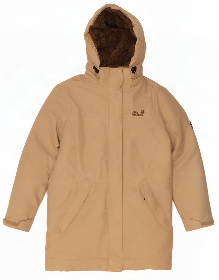 Jack Wolfskin Γυναικείο Jack Wolfskin με κουκούλα Parka UK 14 Medium Beige Polyester