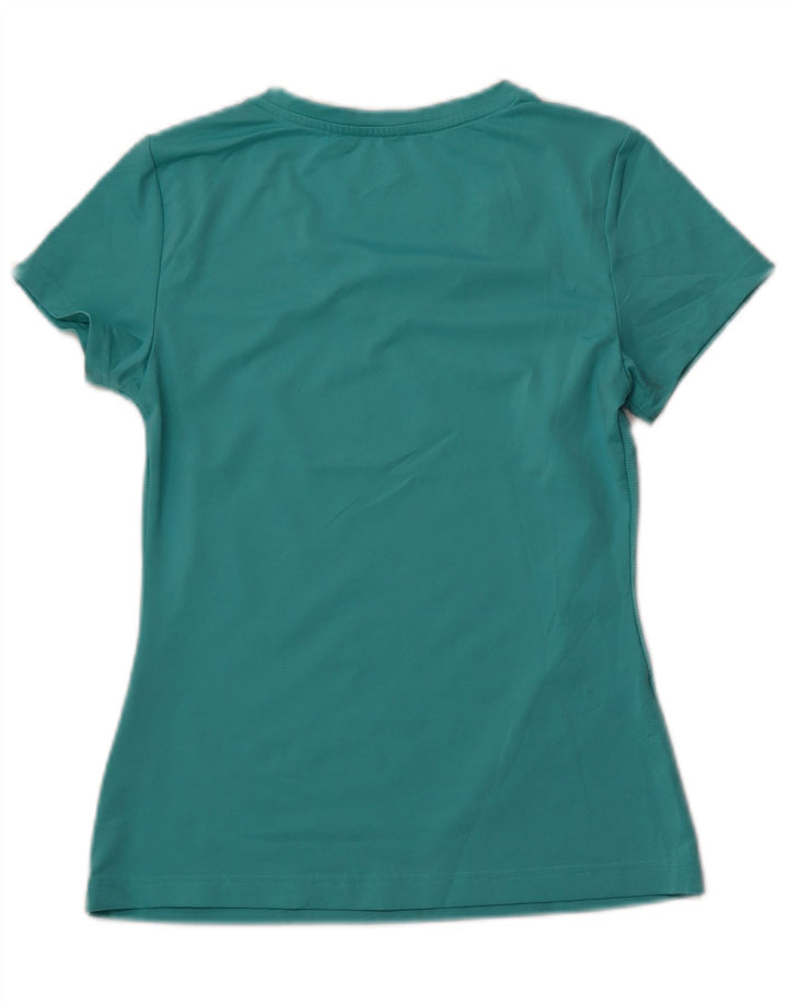 FILA Γυναικείο T-Shirt Top UK 8 Small Turquoise Polyester