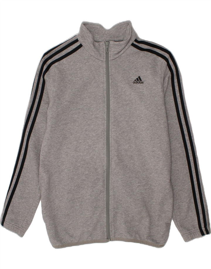 ADIDAS Boys Tracksuit Top Jacket 13-14 Years Grey Cotton Vintage Adidas and Second-Hand Adidas from Messina Hembry 