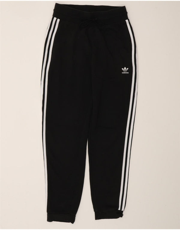 Γυναικεία αθλητική φόρμα ADIDAS Παντελόνι Joggers UK 10 Small Black Cotton