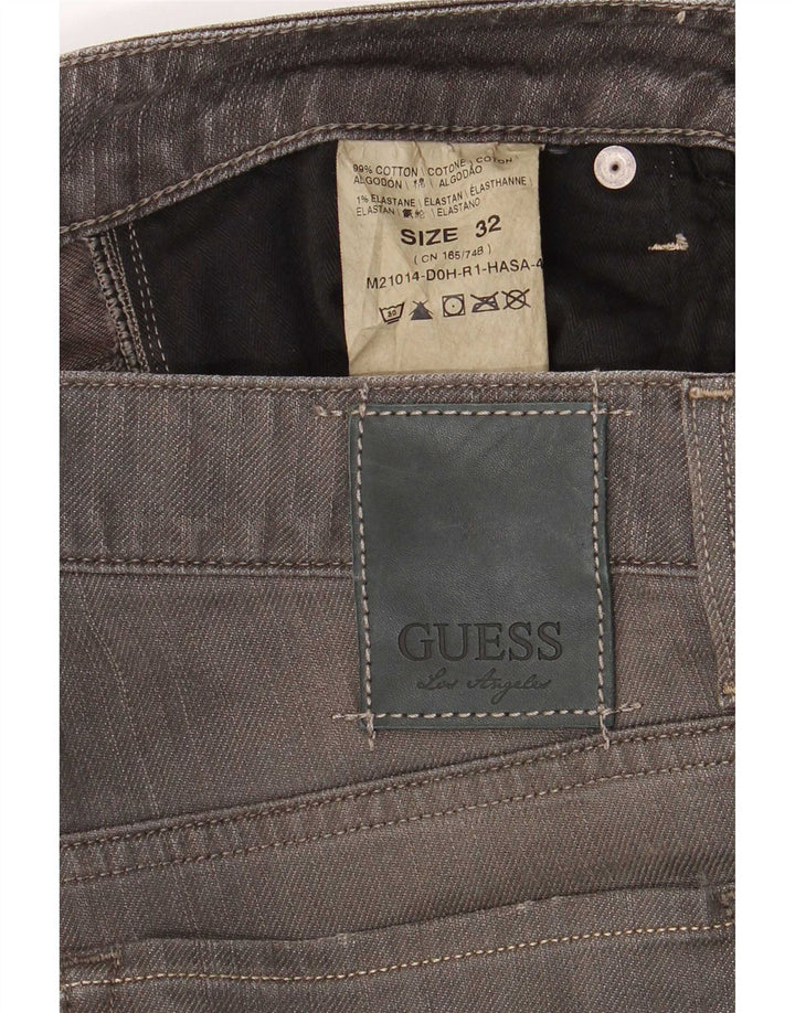 Ανδρικό τζιν Guess Distressed Straight W32 L32 Γκρι βαμβακερό