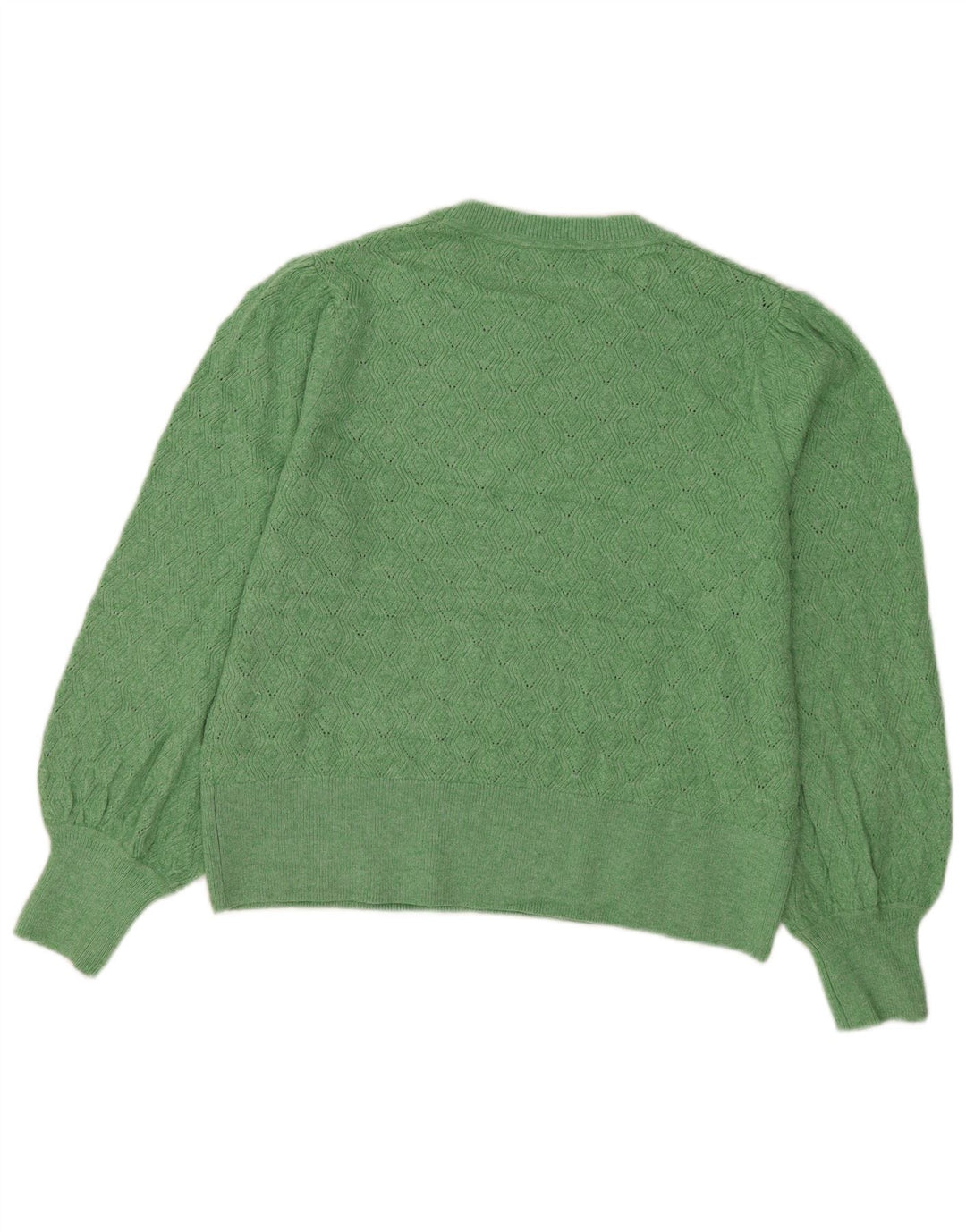 Marks & Spencer Γυναικείο πουλόβερ με λαιμόκοψη UK 16 Large Green Polyester