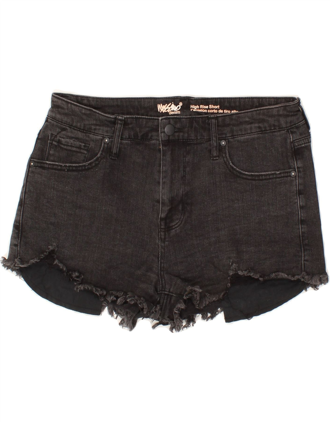 MOSSIMO Womens Stretch High Waist Denim Hot Pants US 12 Large W31  Grey Vintage Mossimo and Second-Hand Mossimo from Messina Hembry 
