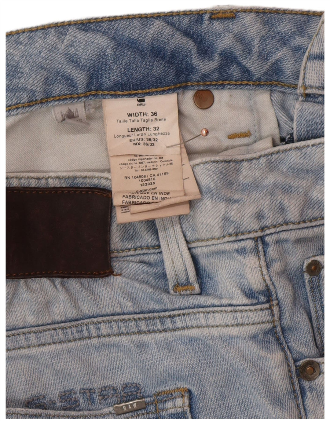 Ανδρικό G-STAR Distressed Slim Jeans W36 L32 Μπλε βαμβακερό