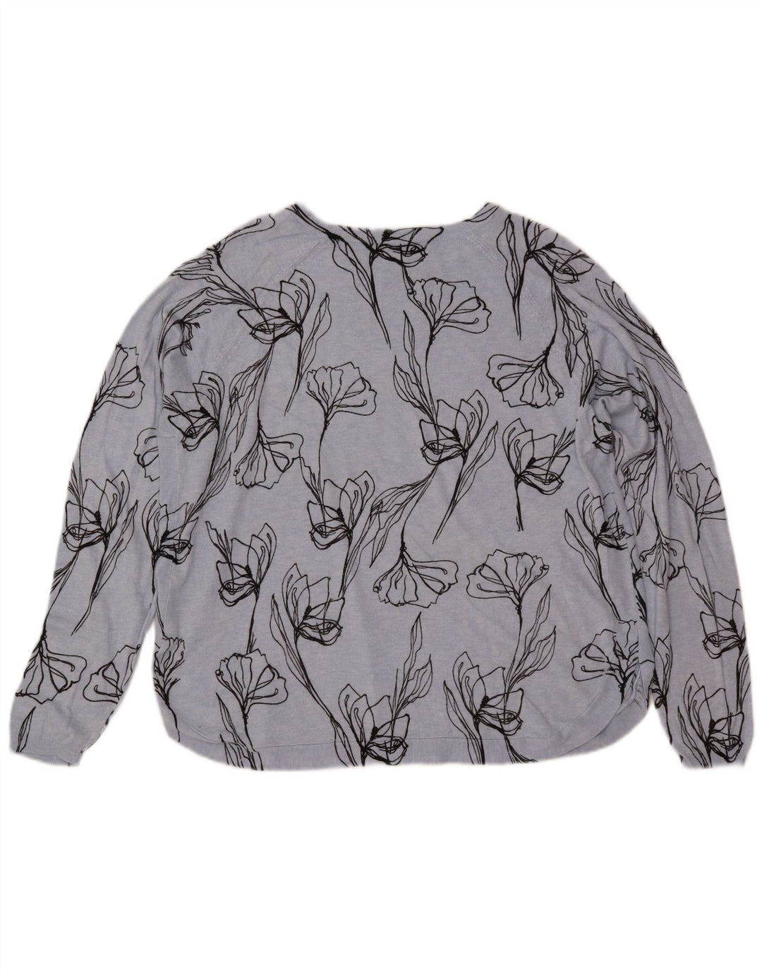 MARKS & SPENCER Γυναικείο πουλόβερ με λαιμόκαυστο UK 18 XL Blue Floral