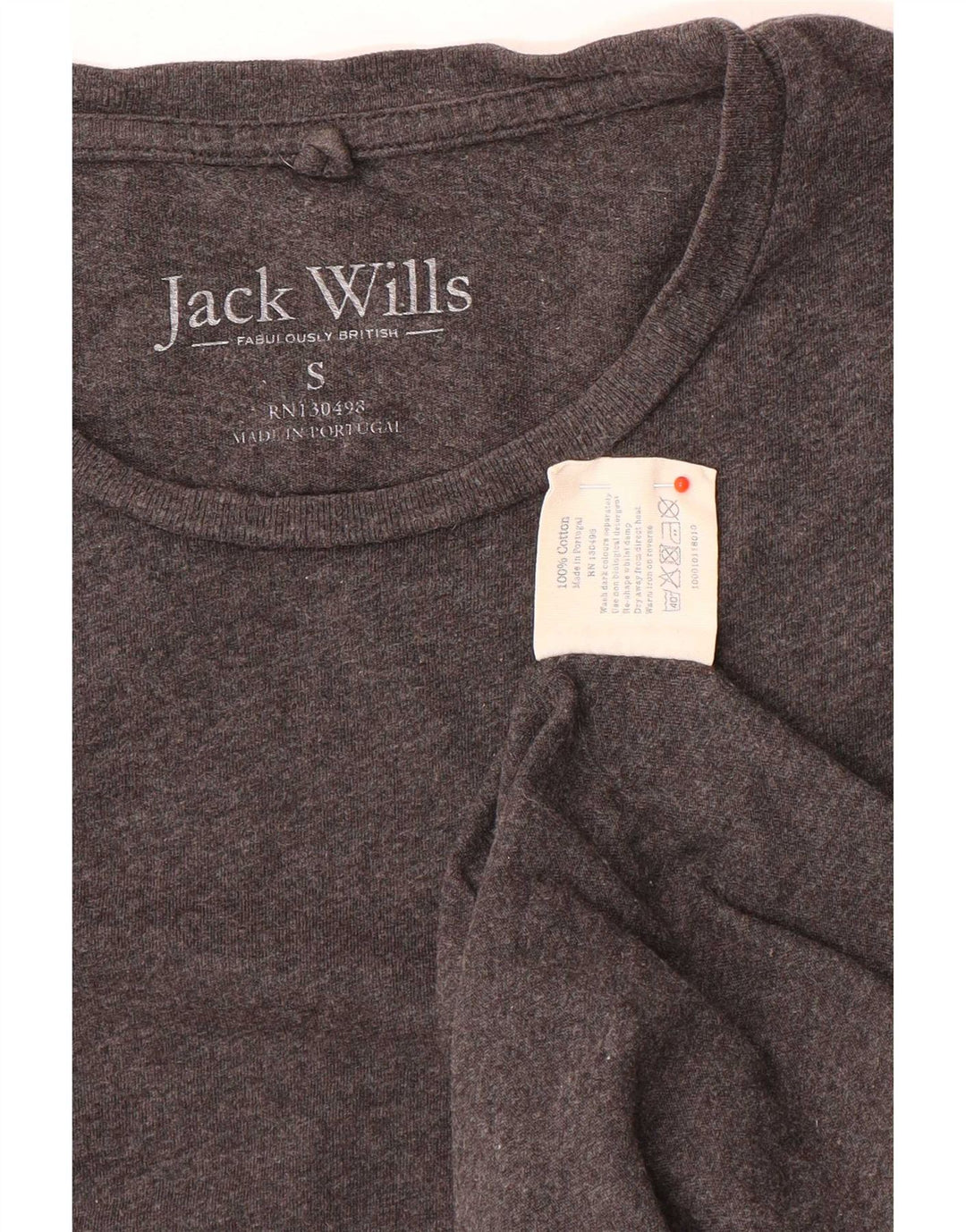 Jack Wills Ανδρικό T-Shirt Top Μικρό Γκρι βαμβακερό