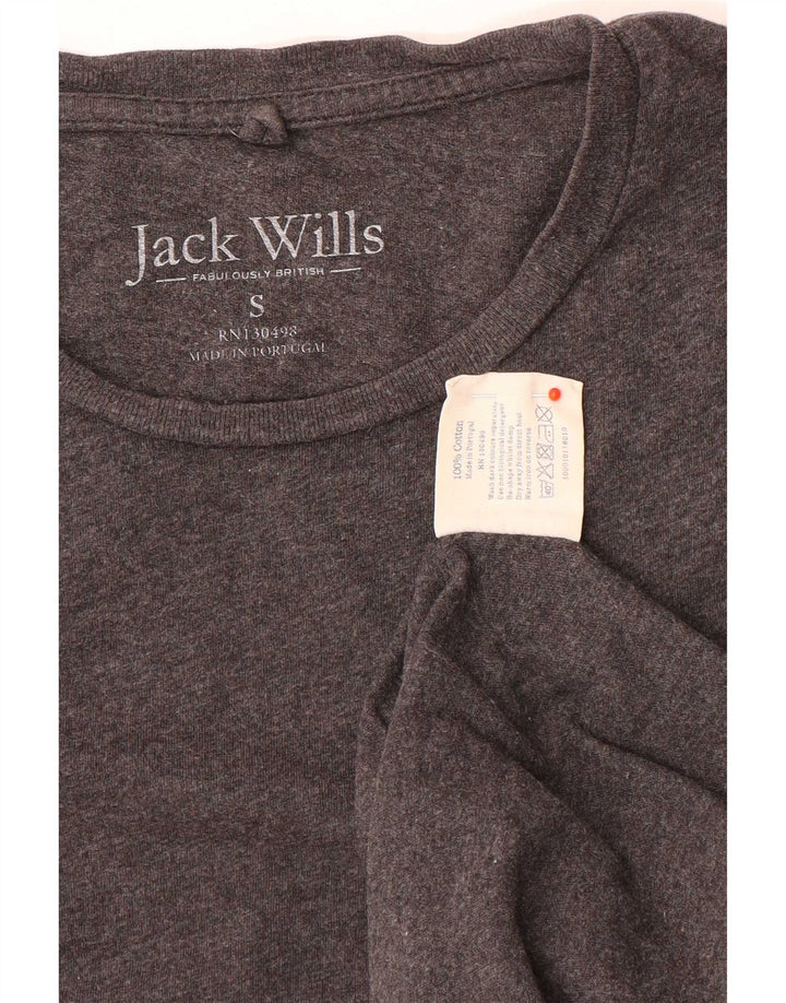 Jack Wills Ανδρικό T-Shirt Top Μικρό Γκρι βαμβακερό