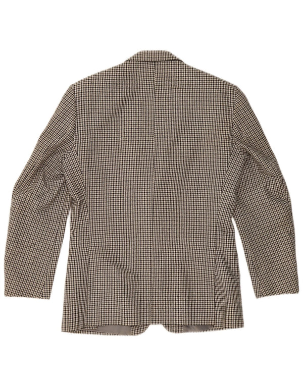 WELLINGTON Ανδρικό σακάκι σακάκι τεσσάρων εποχών UK 38 Medium Grey Houndstooth