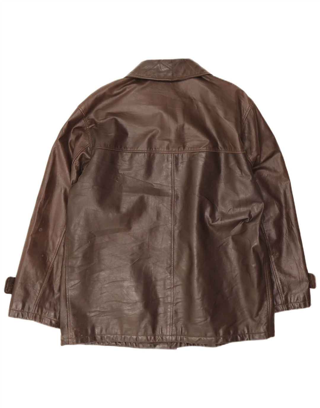 Vintage Ανδρικό Loose Fit Δερμάτινο Μπουφάν IT 48 Δερμάτινο Μεσαίο Καφέ