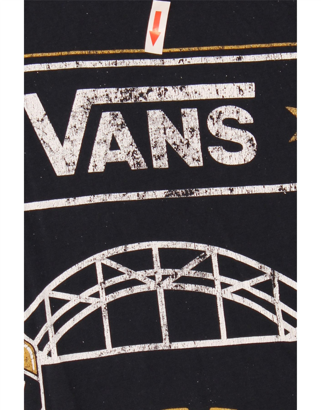 Ανδρικό γραφικό T-Shirt Vans Top Μεσαίο Navy Μπλε Βαμβακερό