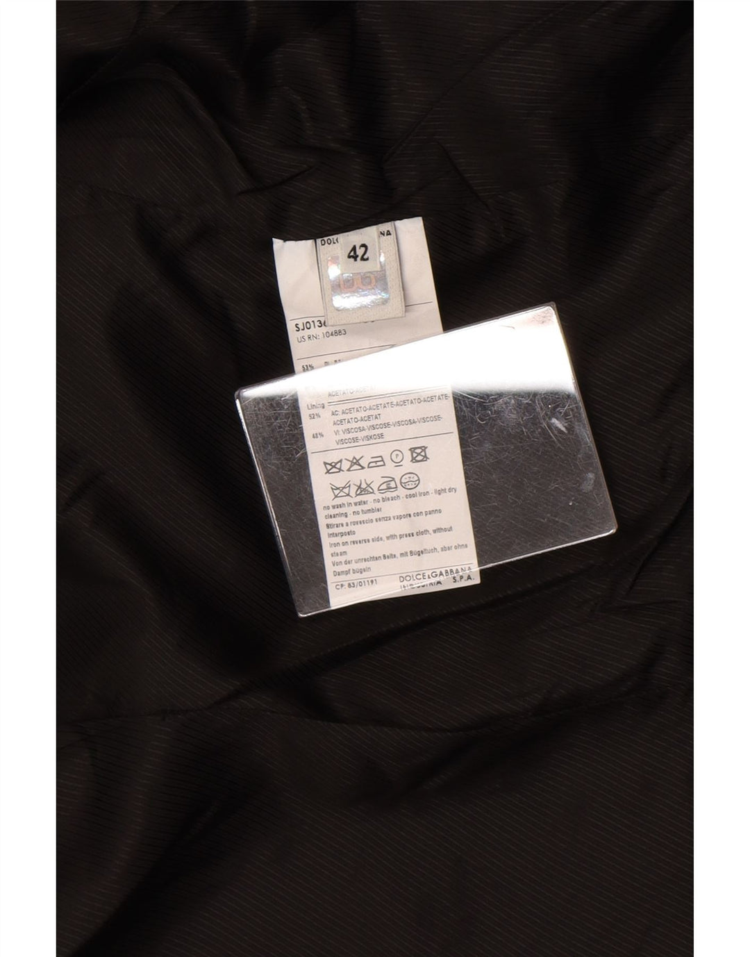 Dolce & Gabbana γυναικείο σακάκι 2 κουμπιών σακάκι IT 42 μεσαίο μαύρο πολυεστέρα