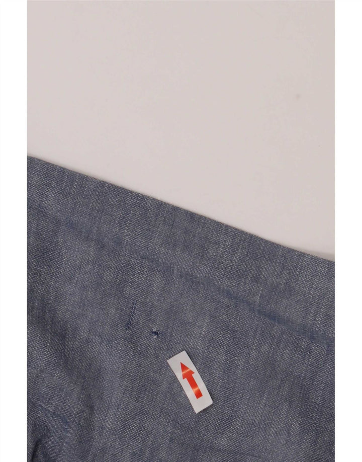 Jack & Jones Ανδρικό πουλόβερ πουκάμισο με λεπτή εφαρμογή, μεγάλο μπλε βαμβακερό
