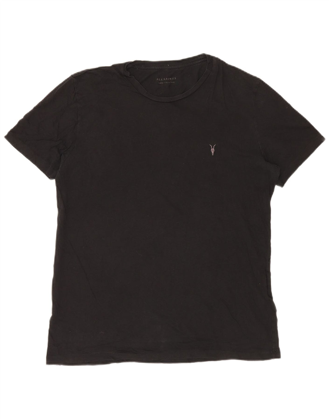 Ανδρικό T-Shirt All Saints Top μεγάλο μαύρο βαμβακερό