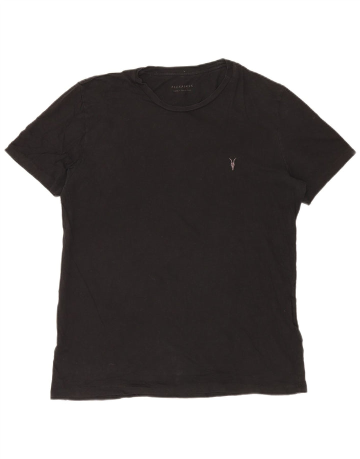 Ανδρικό T-Shirt All Saints Top μεγάλο μαύρο βαμβακερό