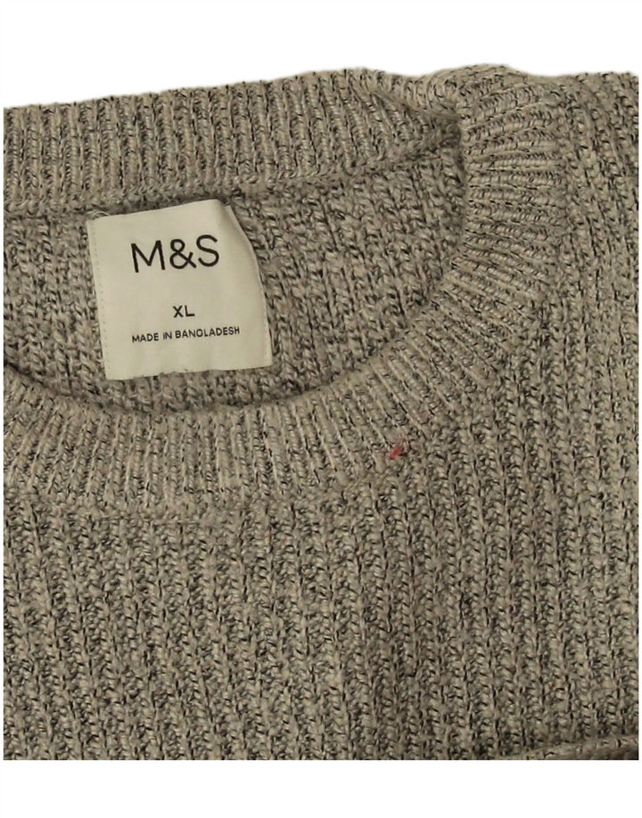 Ανδρικό πουλόβερ Marks & Spencer Crew Neck Jumper XL Grey Polyamide