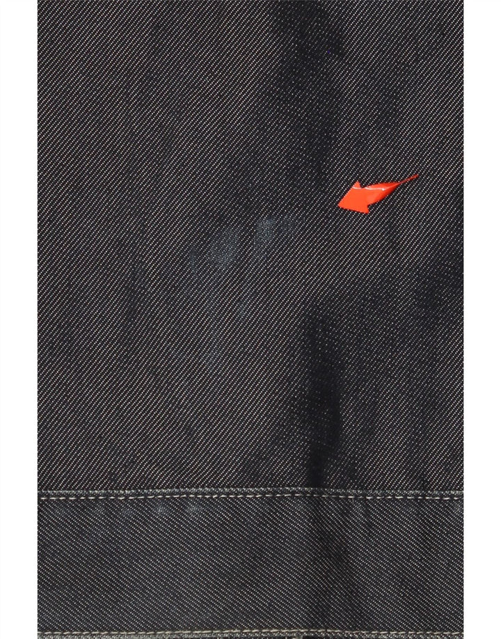 TED BAKER Γυναικείο Crop Τζιν Μπουφάν Μέγεθος 2 Μικρό Γκρι Βαμβακερό