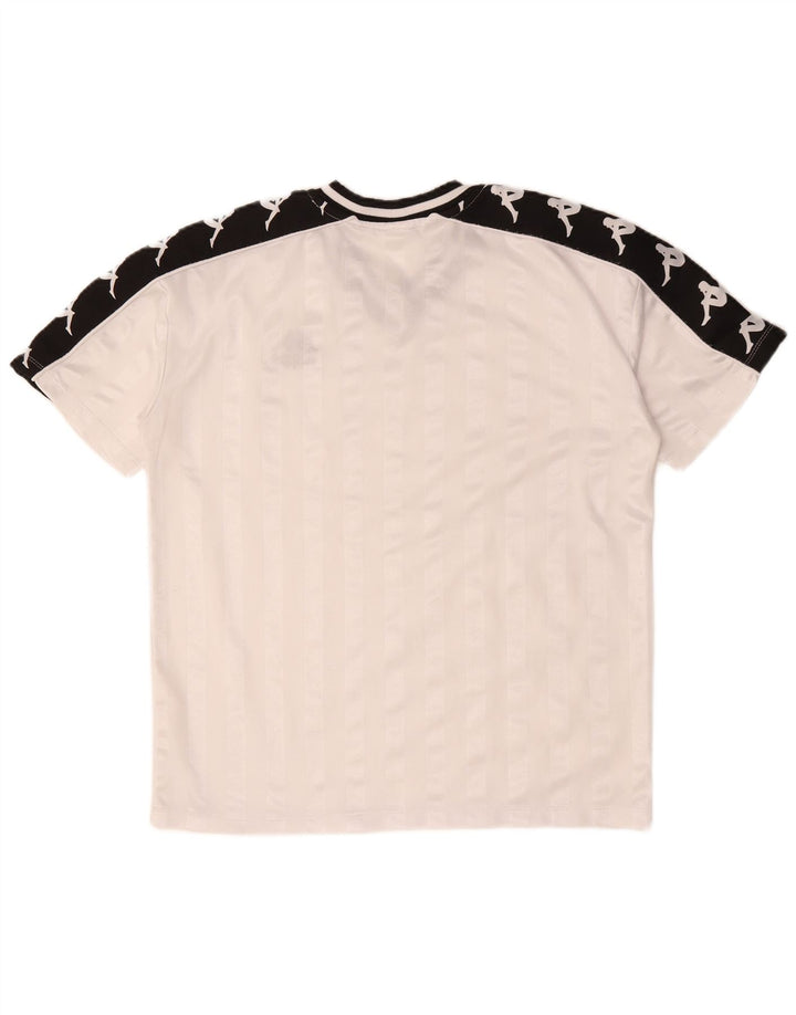 Ανδρικό γραφικό T-shirt KAPPA Top Medium White Colourblock Polyester