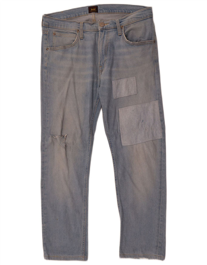 Lee Mens Luke Slim Jeans W32 L27 Blue Cotton