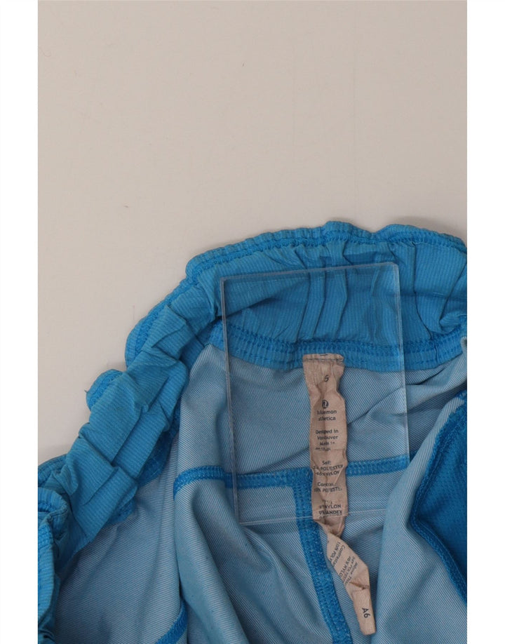 Γυναικείο αθλητικό σορτς LULULEMON US 6 μεσαίου μπλε πολυεστέρα