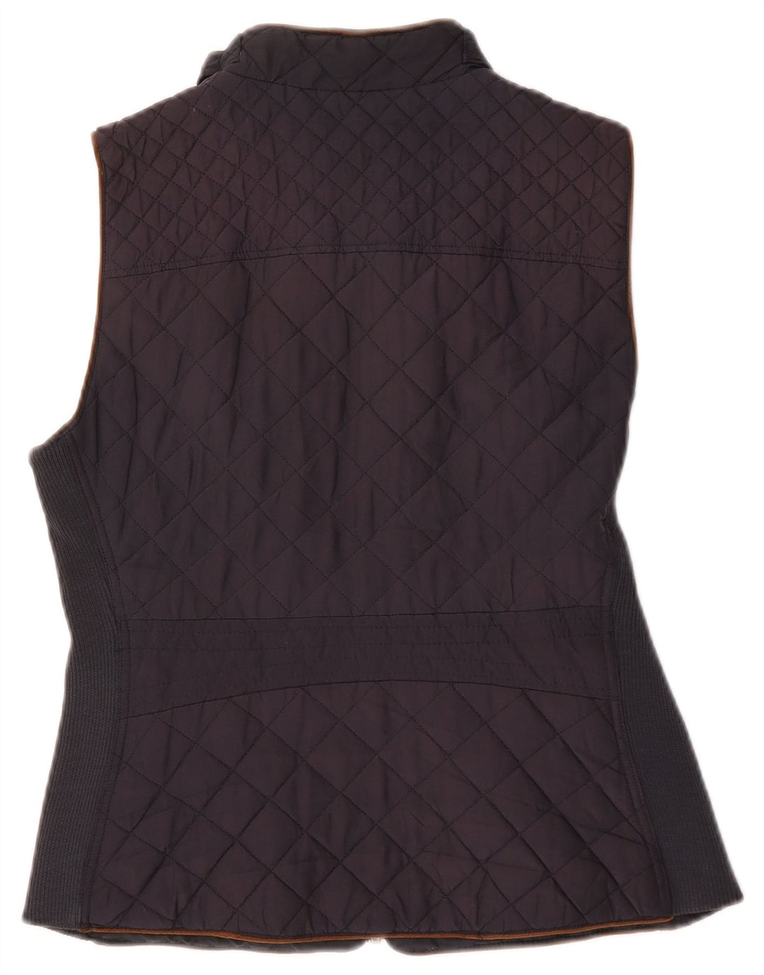 Zara Γυναικεία Καπιτονέ Gilet UK 14 Large Navy Blue