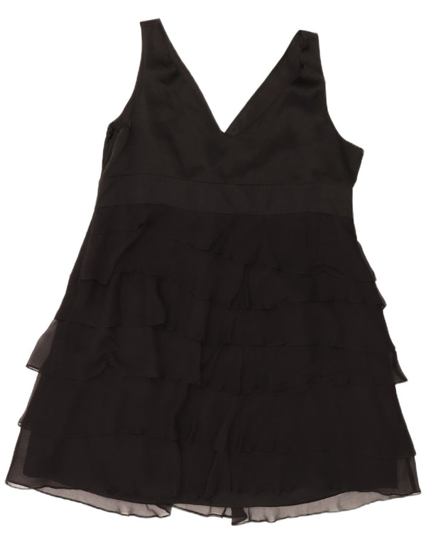 Γυναικείο αμάνικο φόρεμα MONSOON UK 22 3XL Μαύρο μεταξωτό