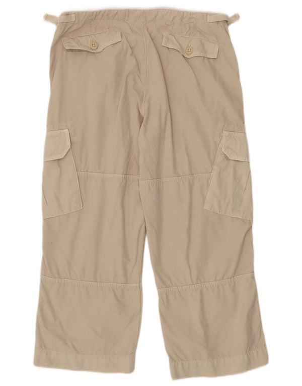 Gas Womens Cargo Cropped Παντελόνι W29 L23 Λευκό βαμβακερό