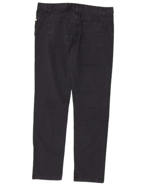 Fred Perry Womens Straight Casual Trousers IT 46 Large W32 L28 Navy Blue