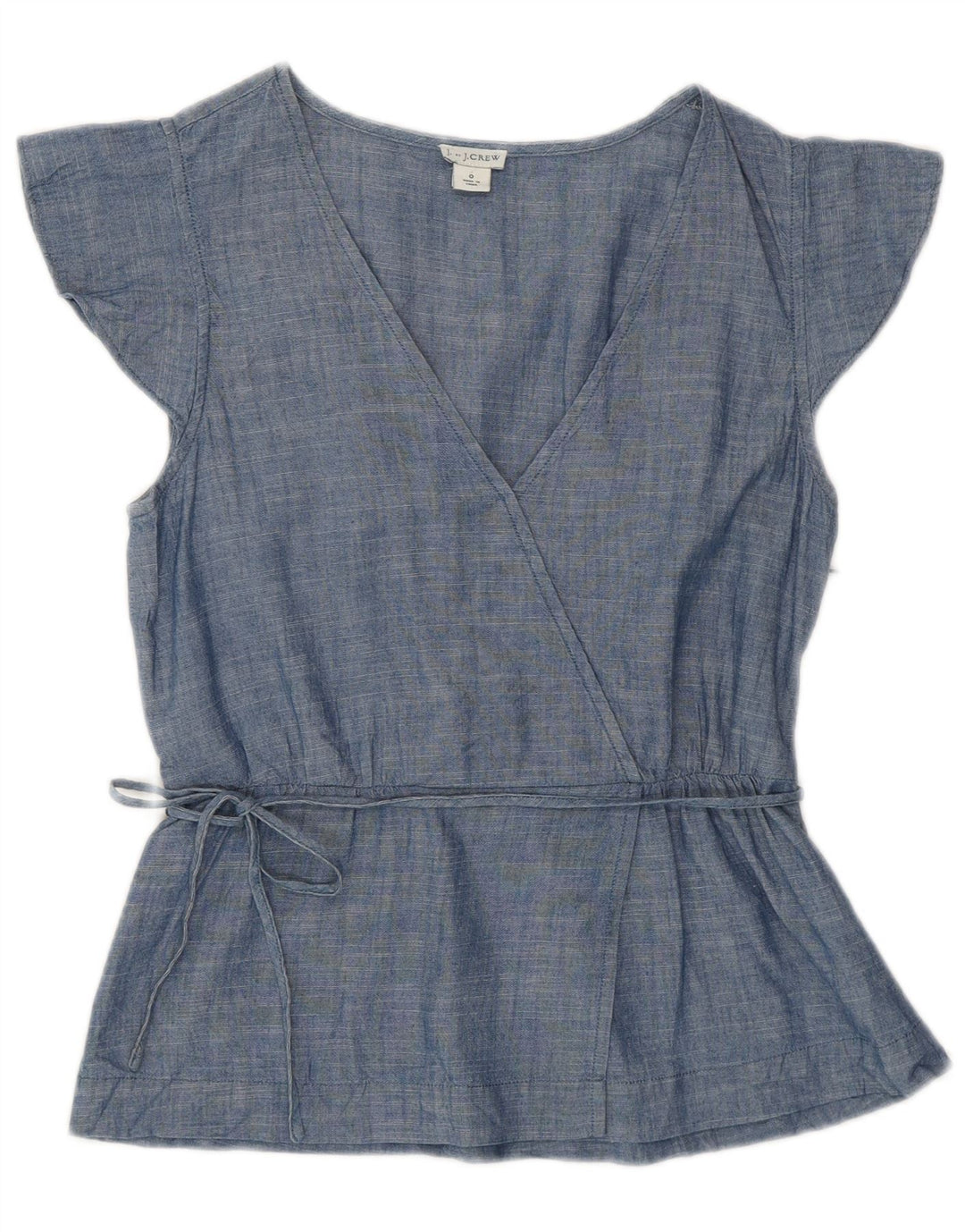 J. CREW Γυναικεία Μπλούζα Τοπ US 0 XS Μπλε Βαμβακερό