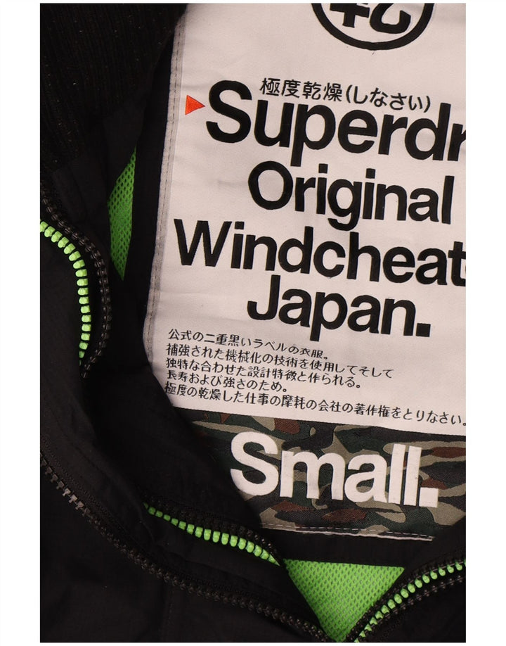 Superdry Ανδρικό Windcheater Rain Jacket UK 36 Small Black Nylon