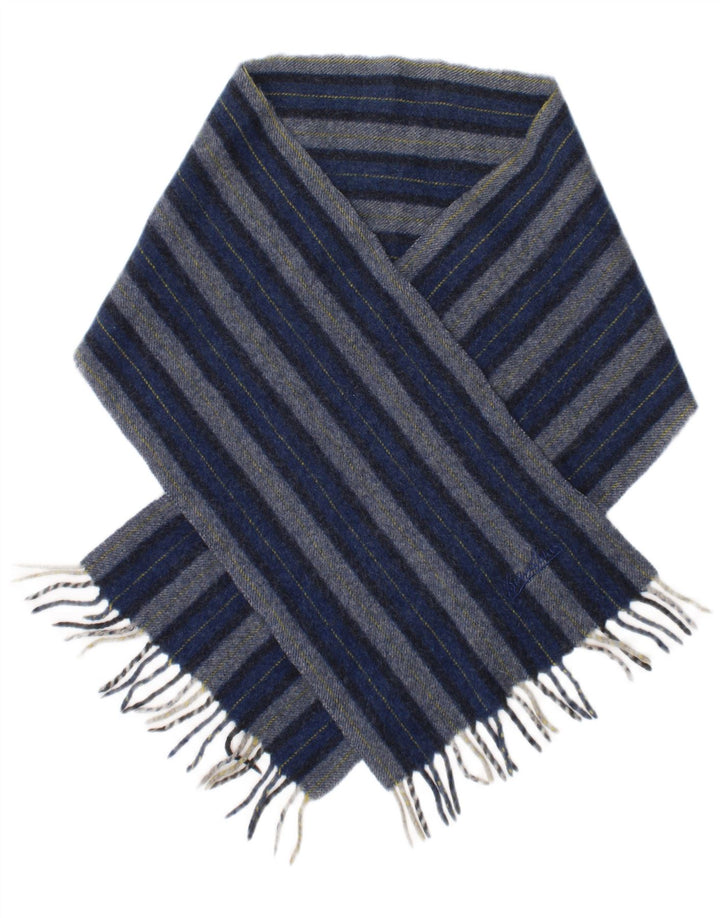 Ανδρικό ορθογώνιο κασκόλ Borsalino One Size Μπλε ριγέ New Wool Classic