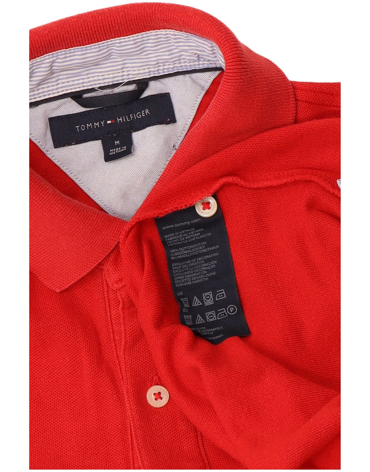 Ανδρικό πουκάμισο πόλο TOMMY HILFIGER Μεσαίο κόκκινο βαμβακερό