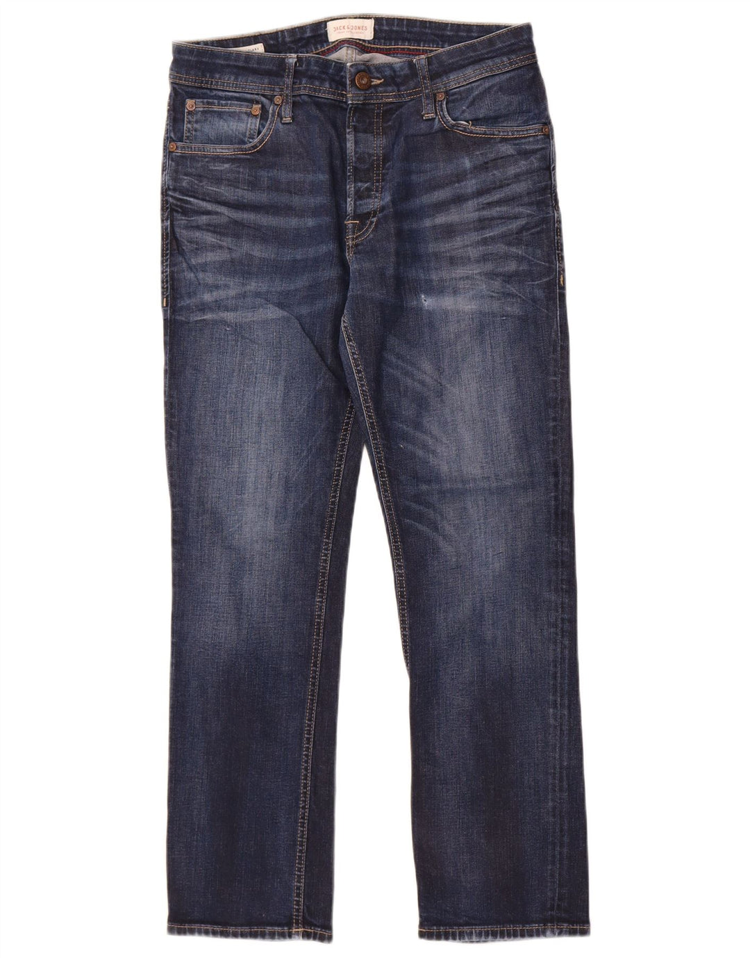 Jack & Jones Ανδρικό τζιν Clark Straight W32 L30 Μπλε βαμβακερό