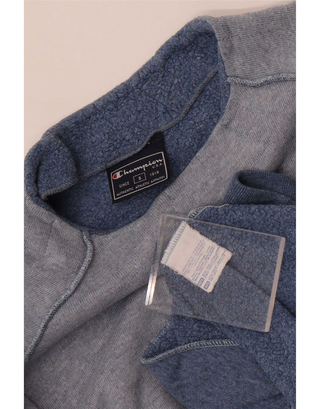Champion Γυναικείο φούτερ μεγάλου μεγέθους Jumper UK 10 Small Blue από βαμβάκι