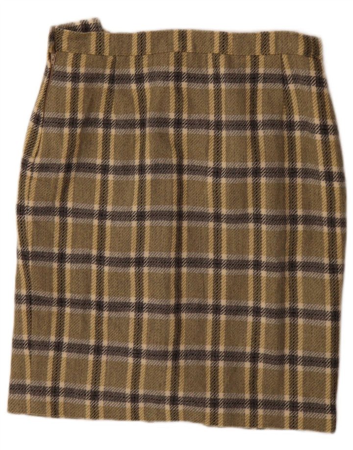 Vintage Γυναικεία Pencil Φούστα W30 Medium Khaki Check