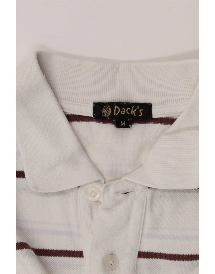 Ανδρικό πουκάμισο πόλο Dack's μεσαίο λευκό ριγέ