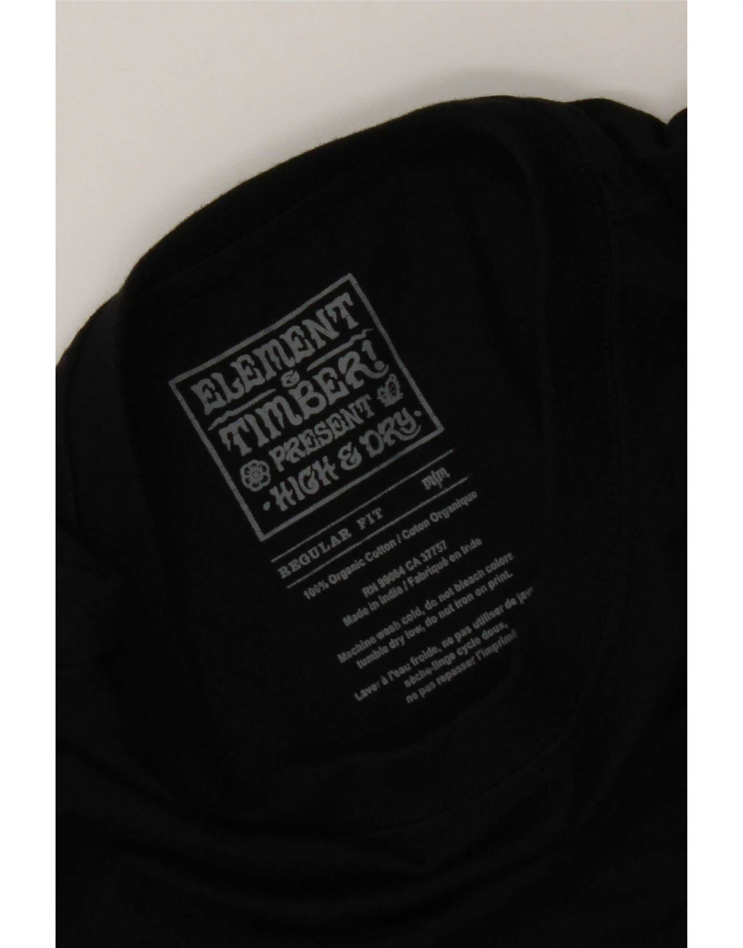 Element Ανδρικό T-Shirt Regular Fit Top Μεσαίο μαύρο βαμβακερό