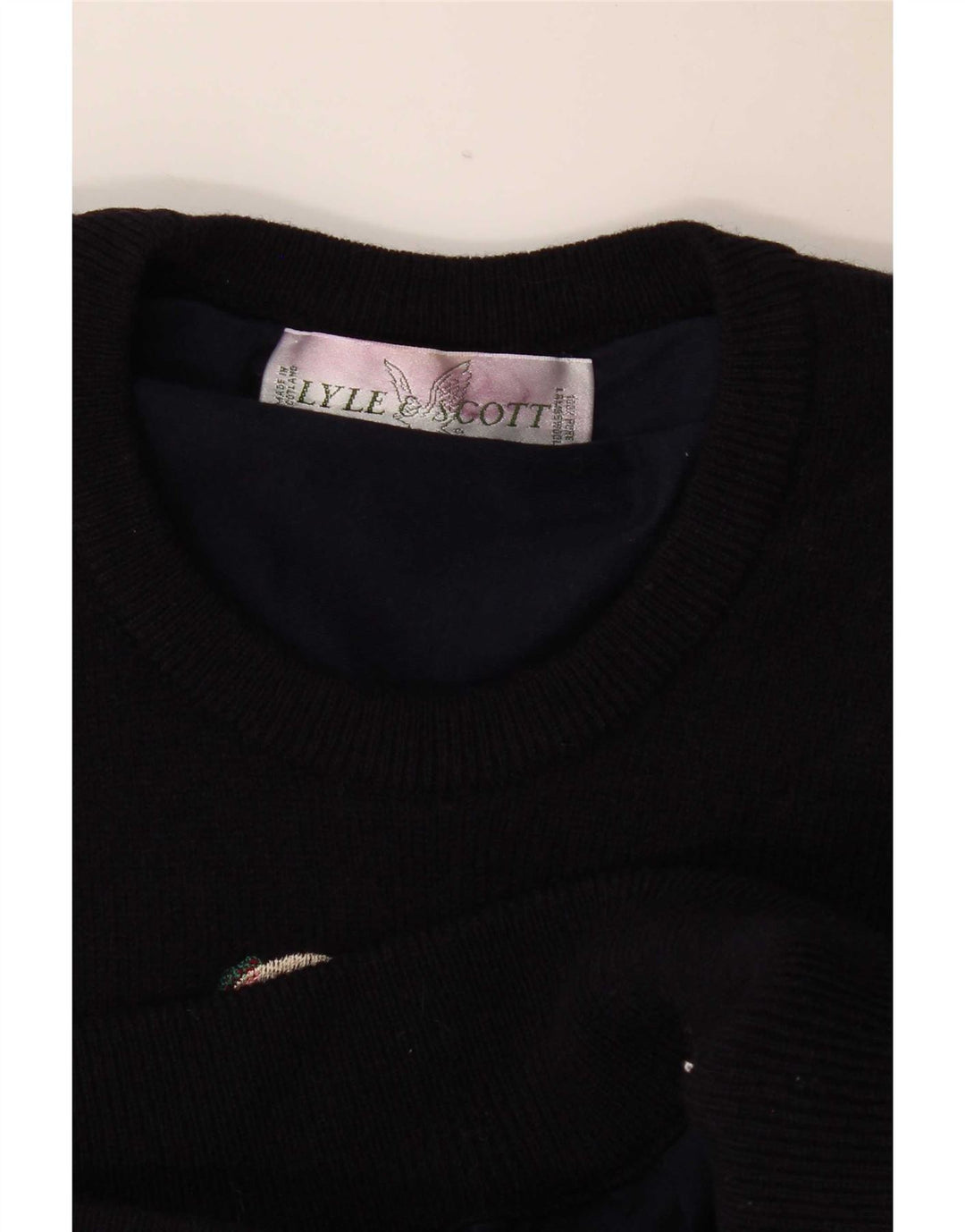Ανδρικό πουλόβερ Lyle & Scott Graphic Crew Neck Jumper Medium Navy Blue