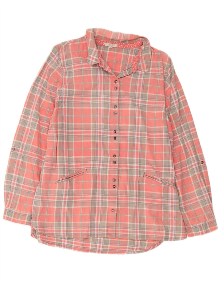 White Stuff Γυναικείο πουκάμισο UK 16 Large Pink Check Cotton