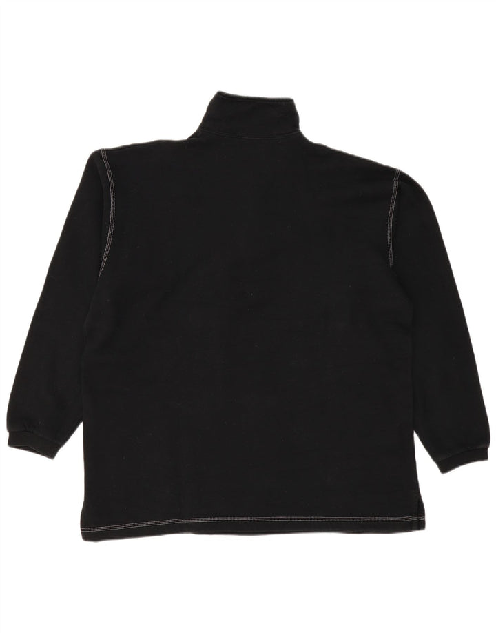 Ανδρικό φούτερ CHAMPION με φερμουάρ, μαύρο βαμβακερό