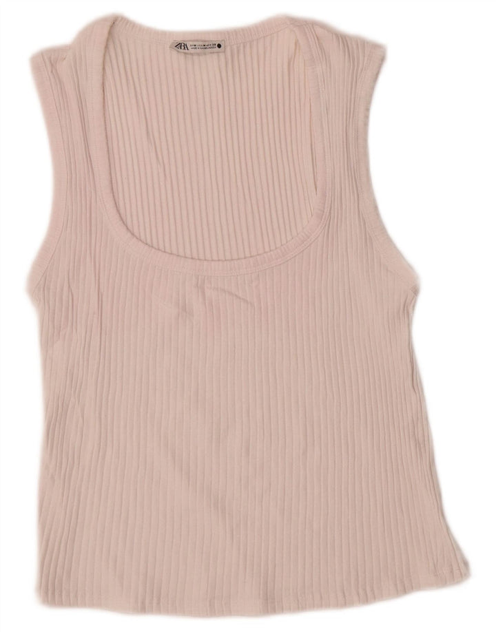 Zara Γυναικείο Γιλέκο Τοπ UK 12 Medium Off White