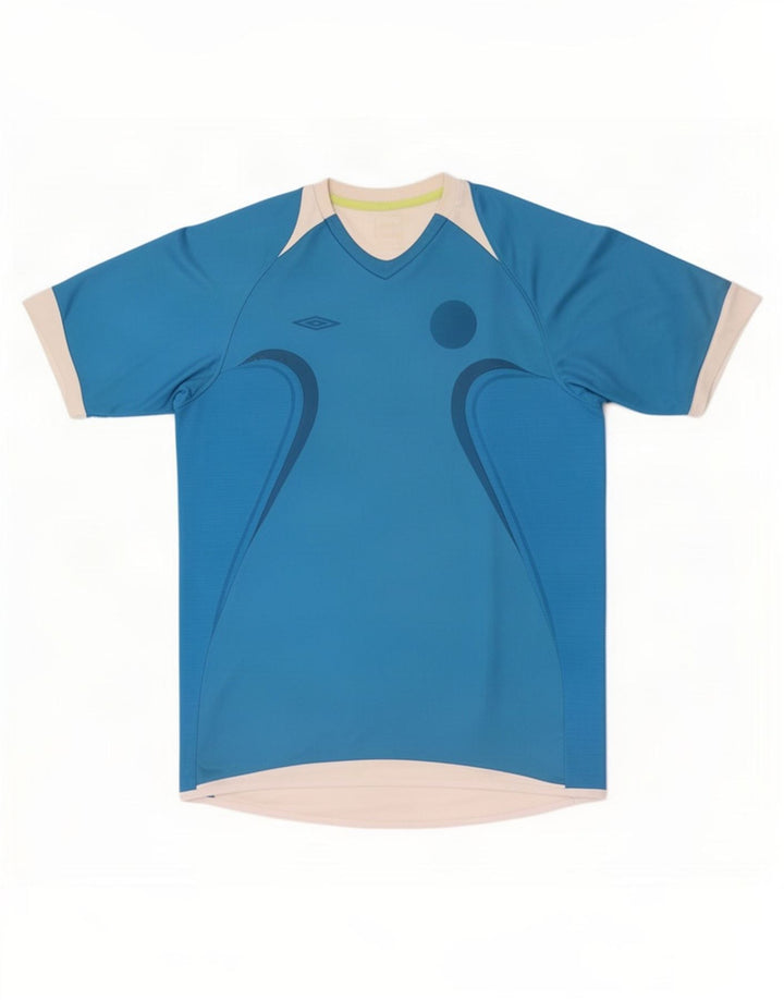 Ανδρικό T-Shirt Umbro Top Medium Blue Colorblock Πολυεστέρας