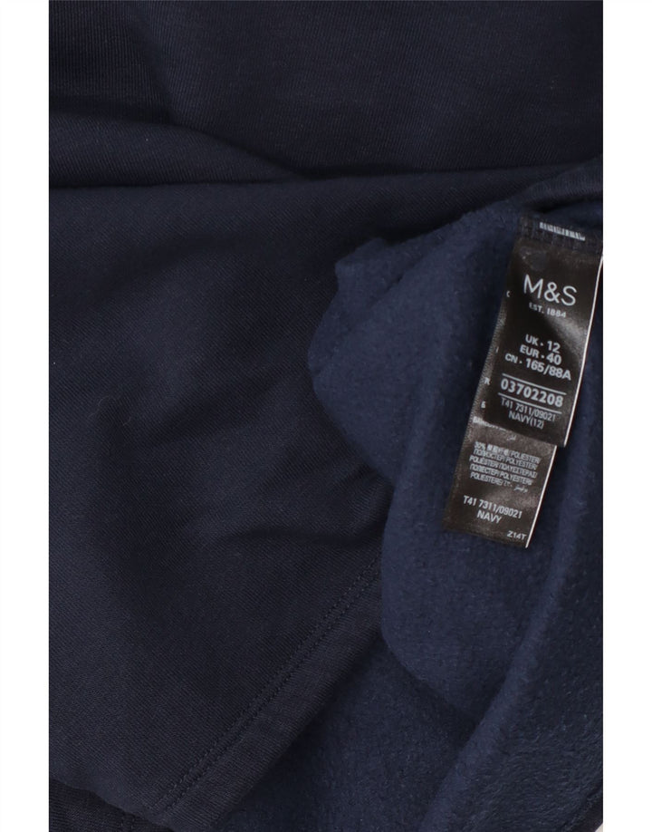 Marks & Spencer Γυναικεία Φούτερ Jumper UK 12 Medium Navy Blue Cotton