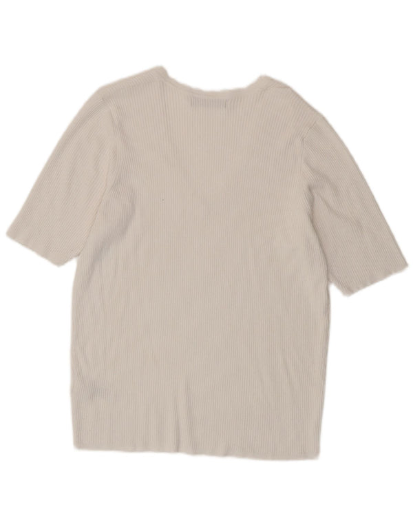 Marks & Spencer Γυναικείο T-Shirt Top UK 14 Large White Viscose