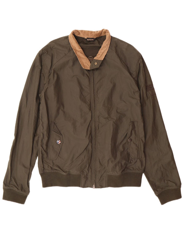 BARBOUR Ανδρικό Bomber Jacket UK 40 Large Khaki Polyamide