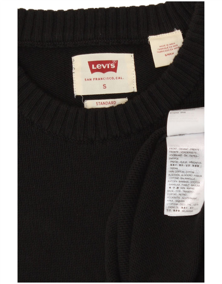 Ανδρικό πουλόβερ Levi's Standard Crew Neck Jumper Μικρό μαύρο βαμβακερό