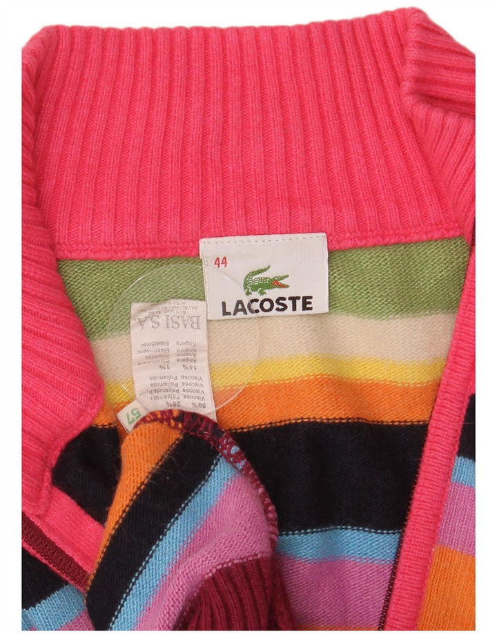Lacoste Γυναικεία Ζακέτα Πουλόβερ Μέγεθος 44 Μεγάλο Πολύχρωμο Ριγέ