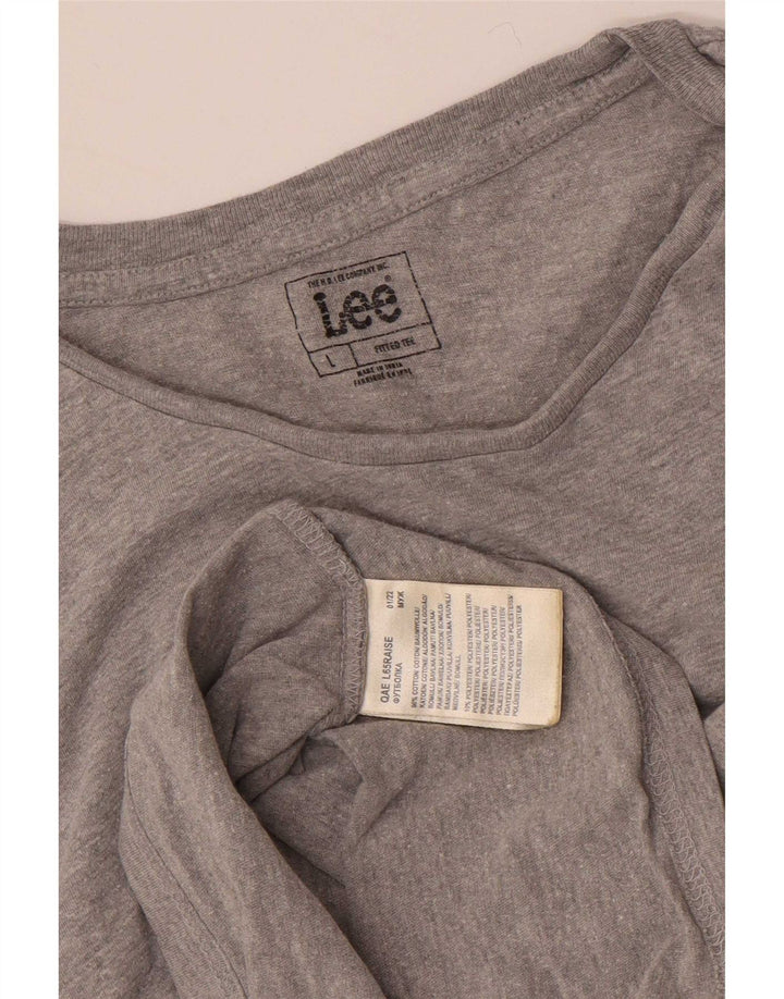 Lee Ανδρικό T-Shirt Top μεγάλο γκρι βαμβακερό