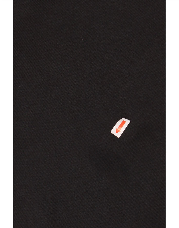 Γυναικεία κουκούλα με κουκούλα ADIDAS Oversized Crop UK 6 XS Μαύρο βαμβακερό