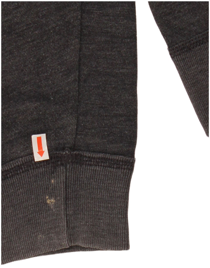 Ανδρικό πουλόβερ με κουκούλα με φερμουάρ HOLLISTER Μεσαίο γκρι βαμβακερό